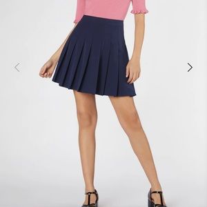 NWT Princess Highway Rita Pleated Mini Skirt Navy Size AU 20 or US 16